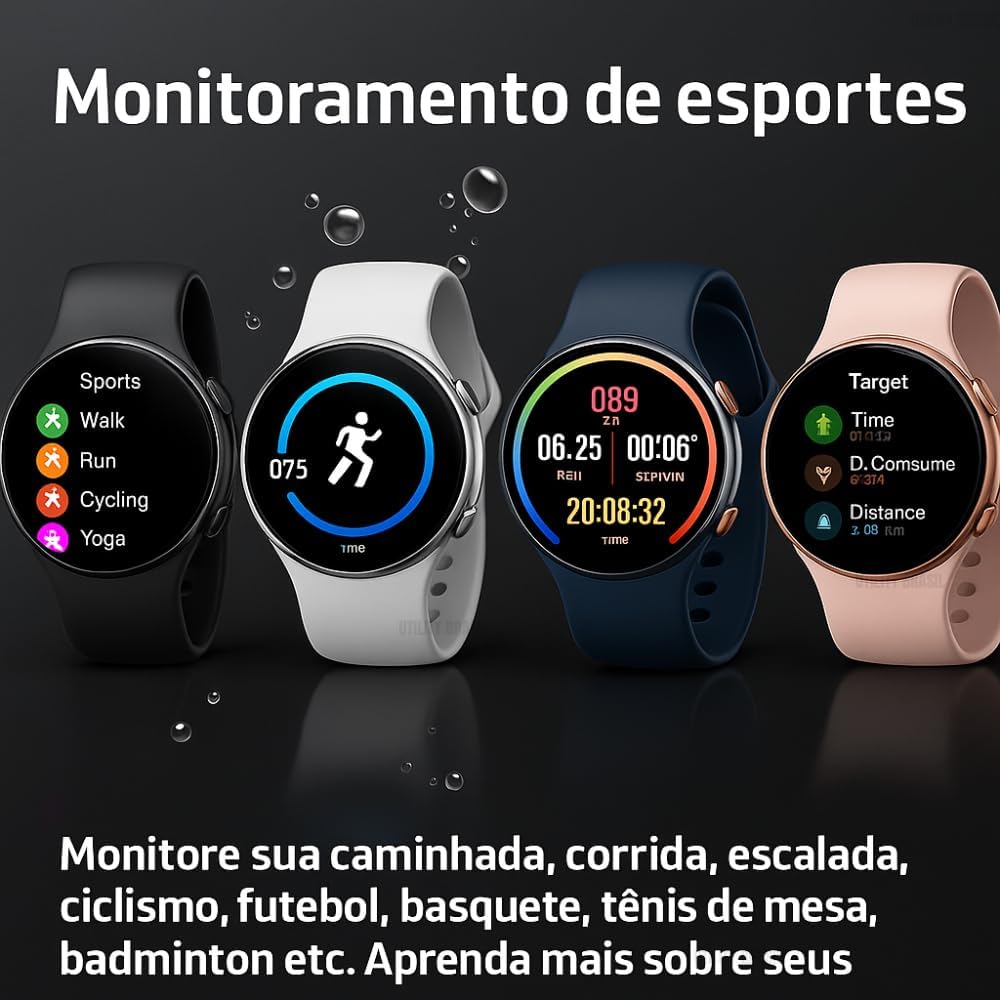 Smartwatch Nexto Round com Chamadas Bluetooth