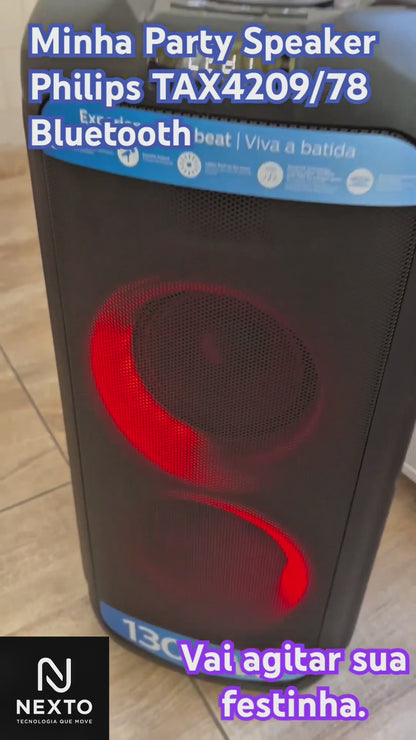 Caixa de Som Philips Party TAX4209 Bluetooth 1300W Karaokê