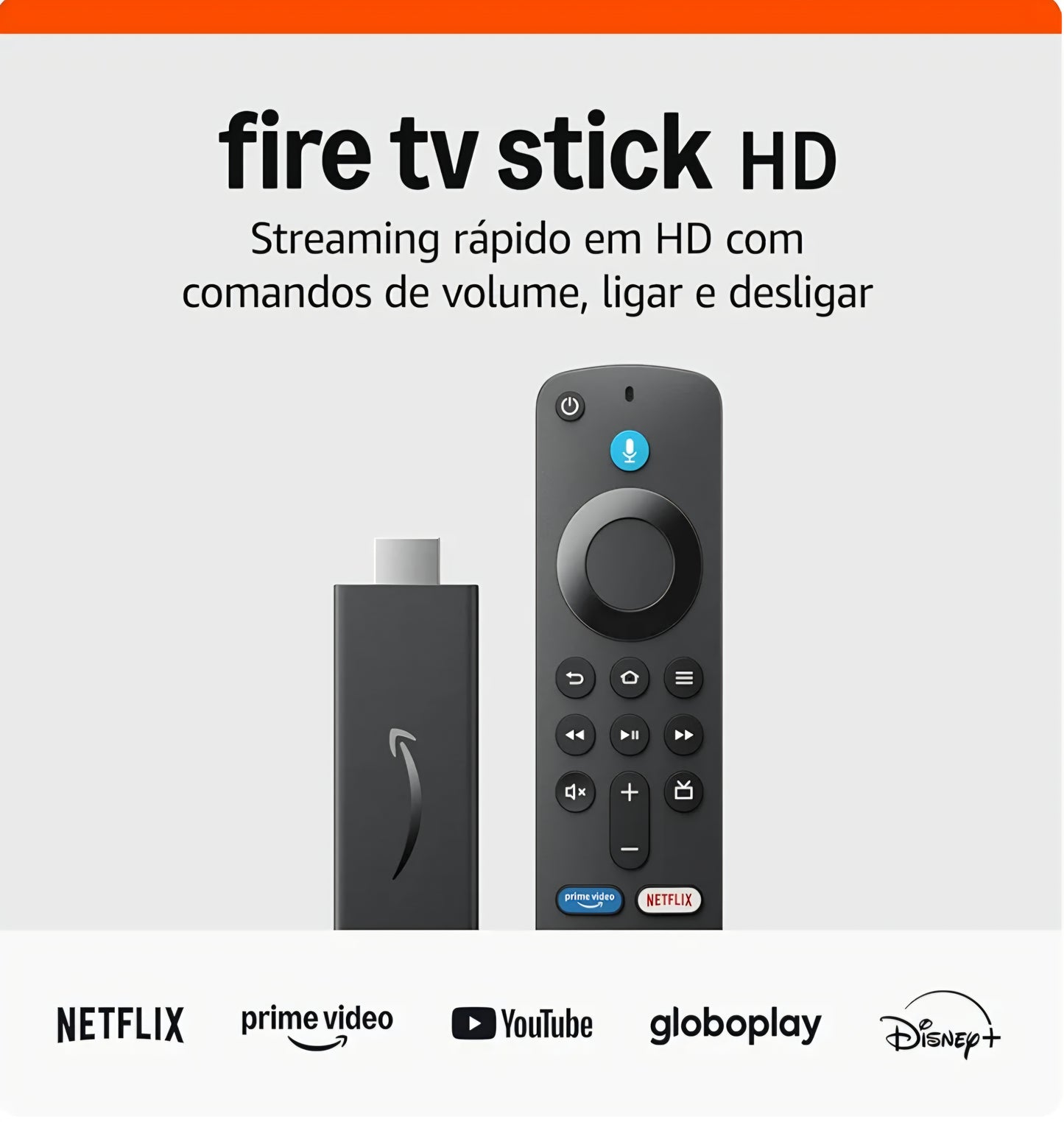 Fire TV Stick HD original Amazon com Alexa – Streaming Full HD para Qualquer TV