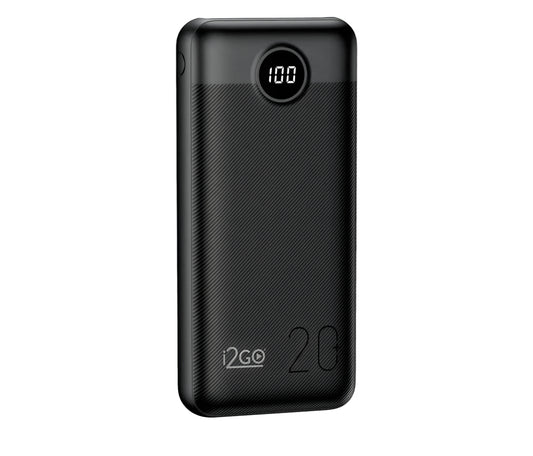 Power Bank i2GO 20.000 mAh Original | Carregamento Rápido | Alta Capacidade